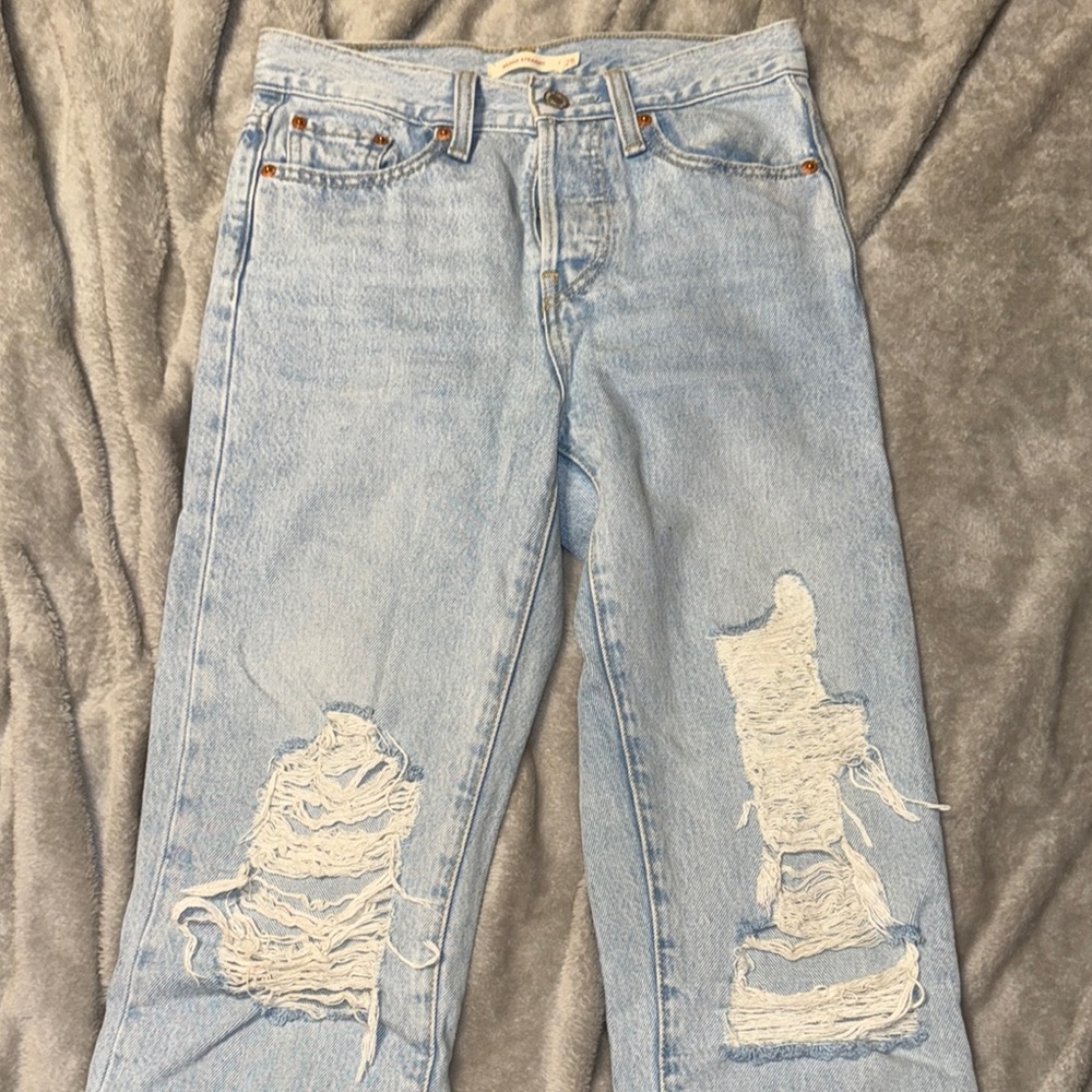 Levi's Light Blue Straight Leg Jeans
